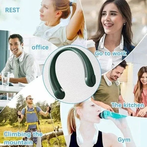 🔥50% Sale🔥TEC Ice Porcelain Cooling Portable Hanging Neck Fan❄️