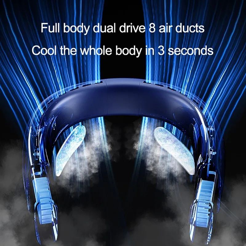 🔥50% Sale🔥TEC Ice Porcelain Cooling Portable Hanging Neck Fan❄️