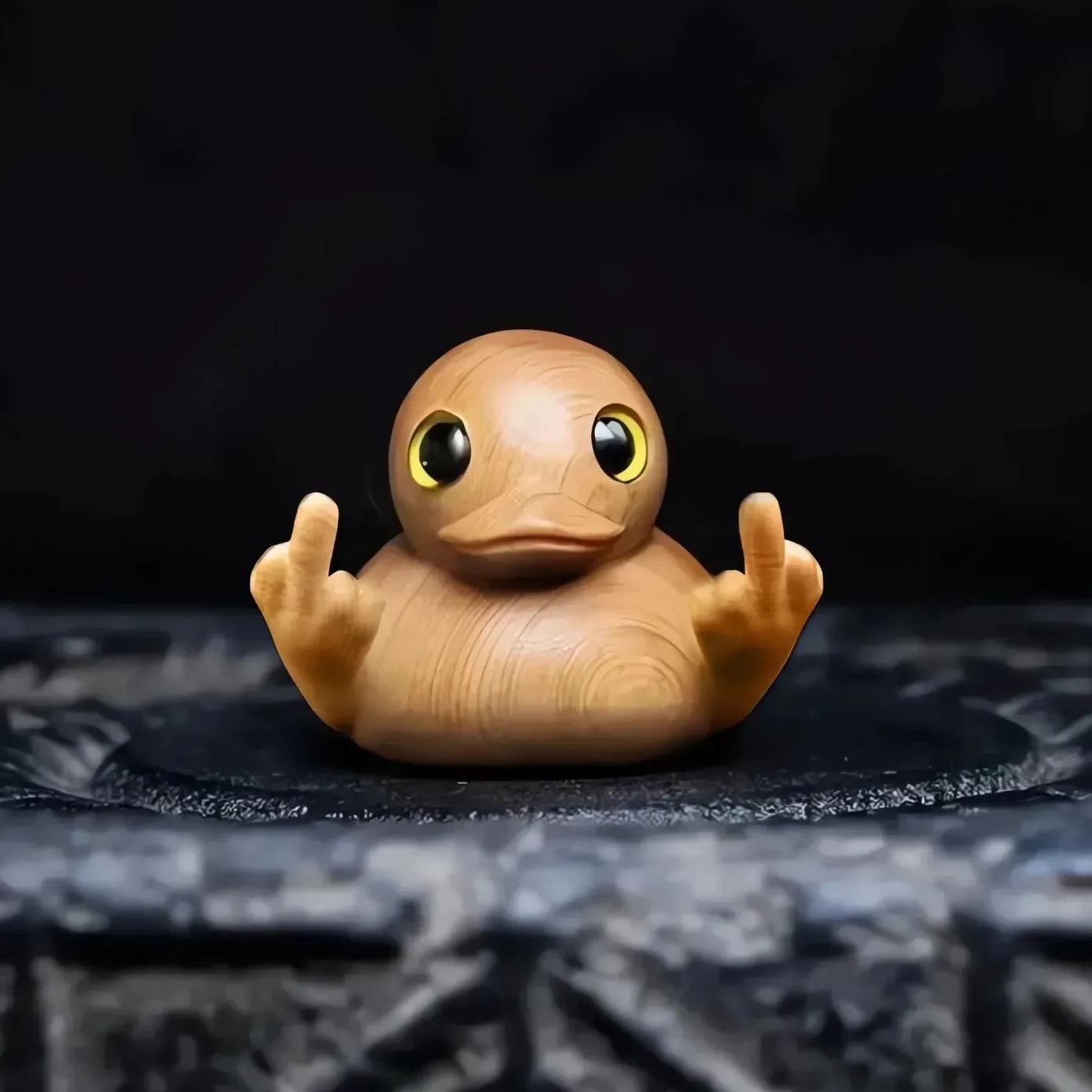 🔥Hot Sale 50%OF🔥🤣Funny Handmade Wooden Middle Finger Duck