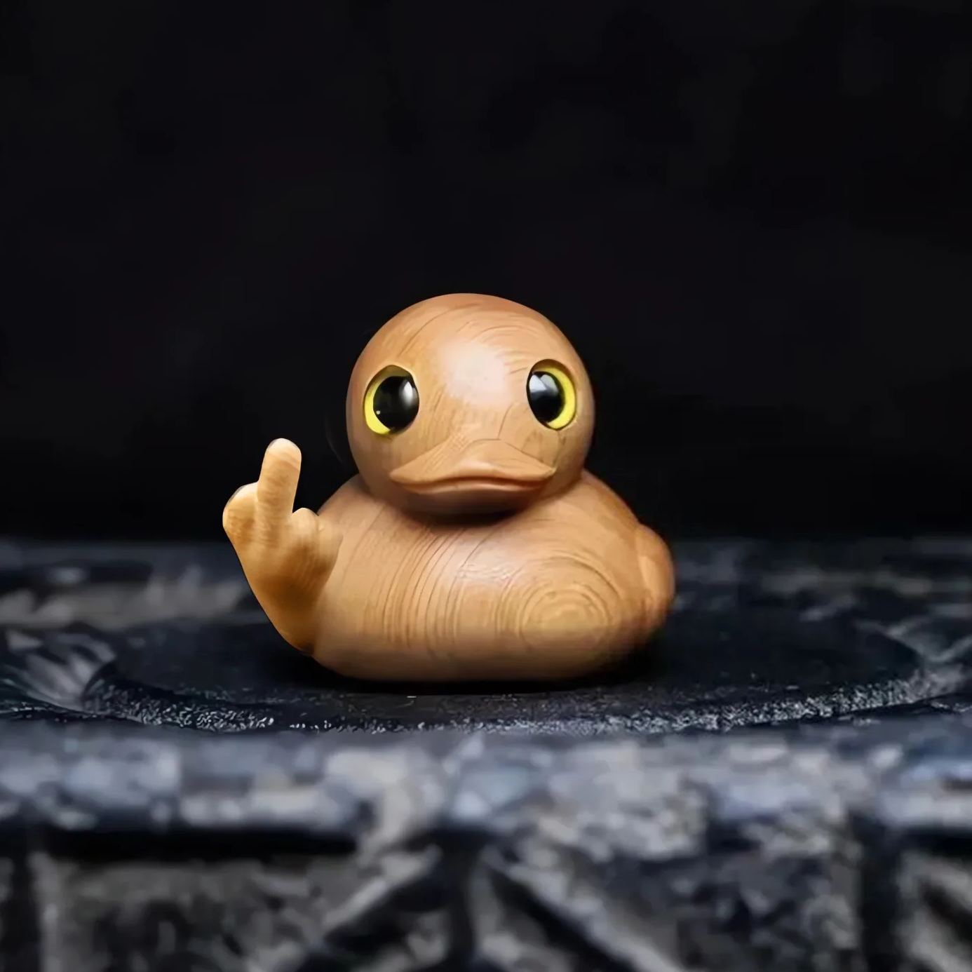 🔥Hot Sale 50%OF🔥🤣Funny Handmade Wooden Middle Finger Duck
