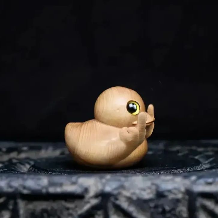 🔥Hot Sale 50%OF🔥🤣Funny Handmade Wooden Middle Finger Duck