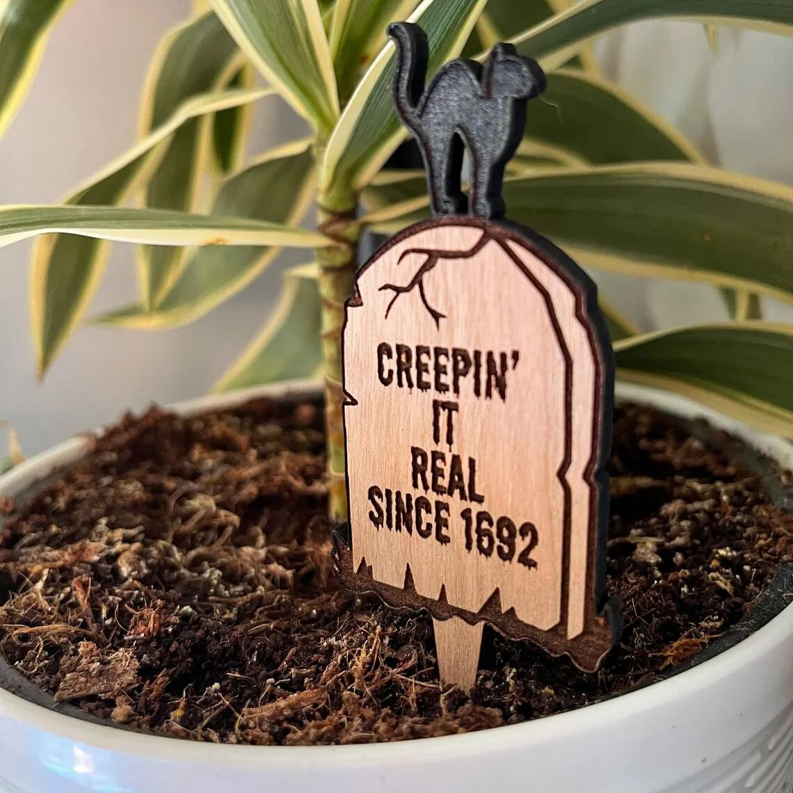 🪦Halloween Funny Tombstone Plant Stakes🤣