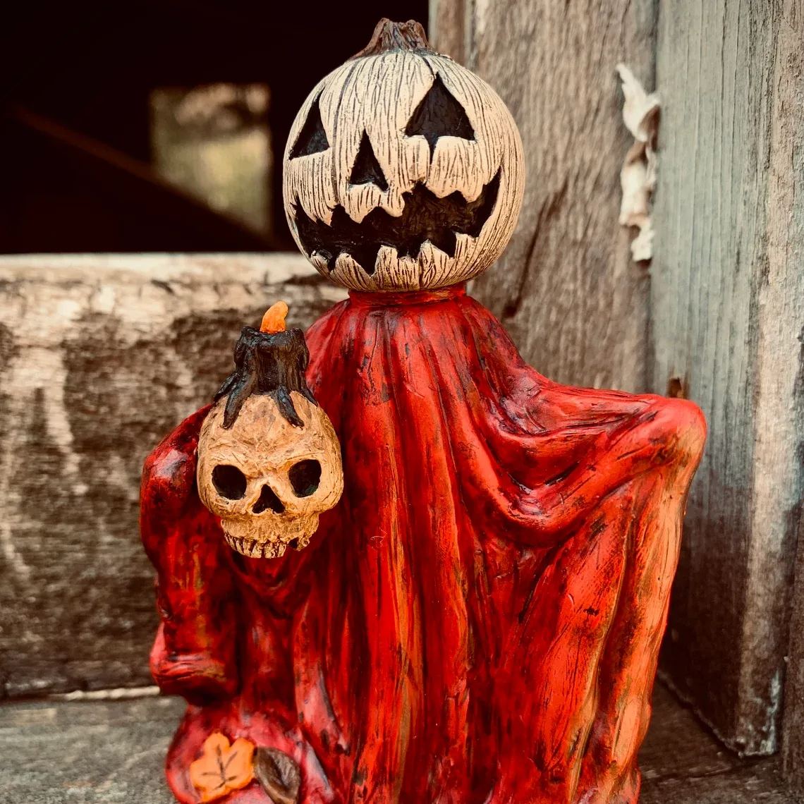 Halloween Scary Pumpkin Statue 