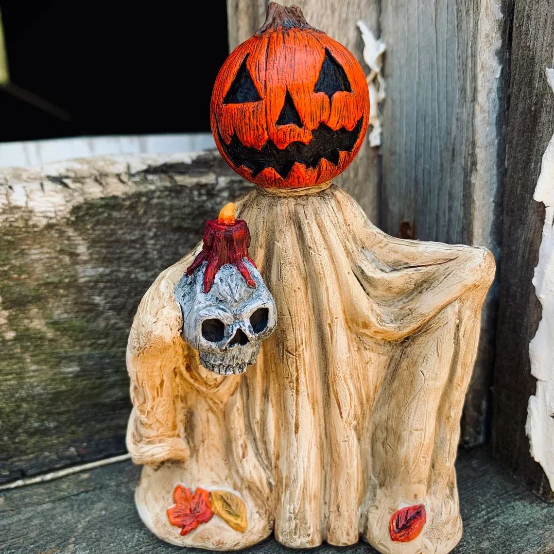Halloween Scary Pumpkin Statue 