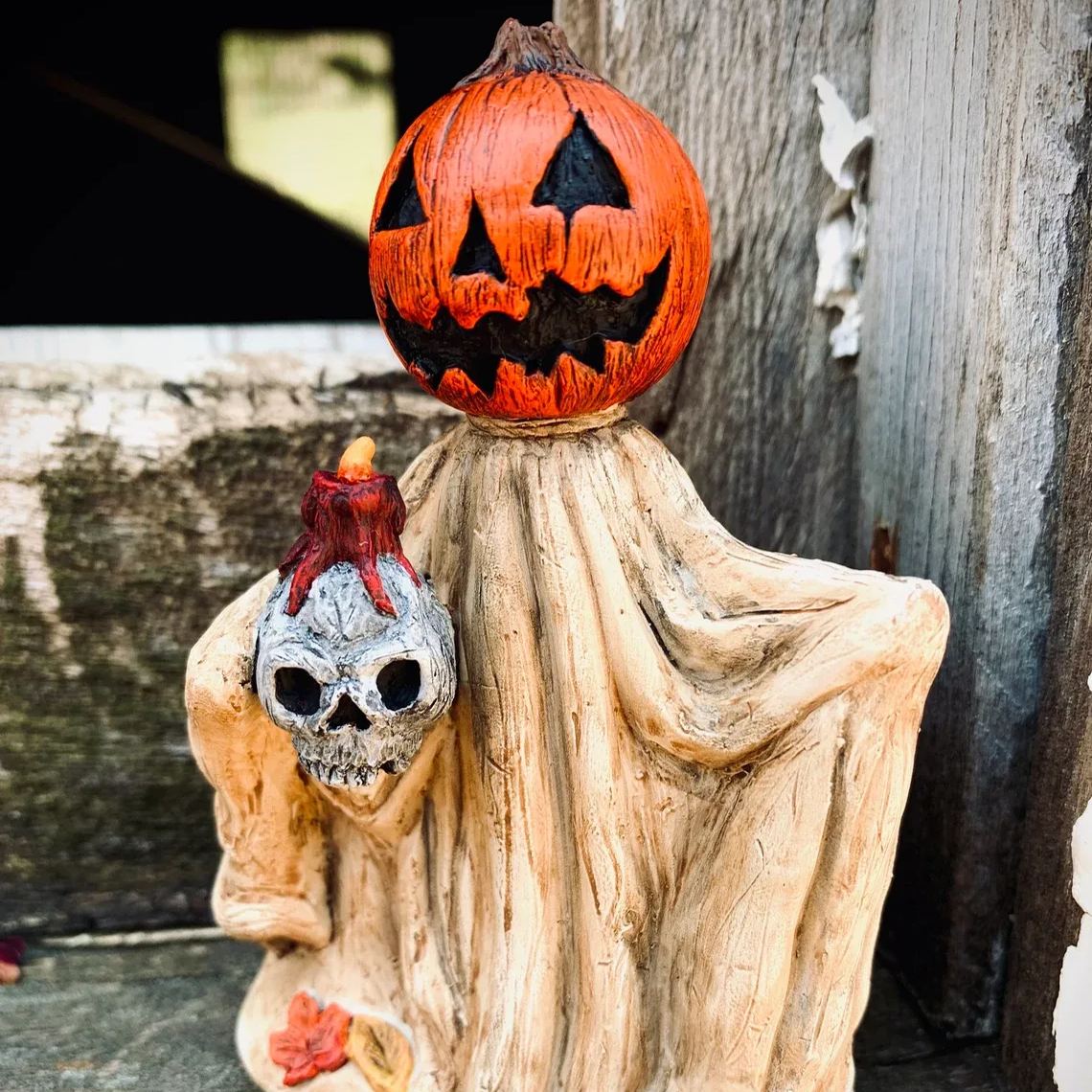 Halloween Scary Pumpkin Statue 