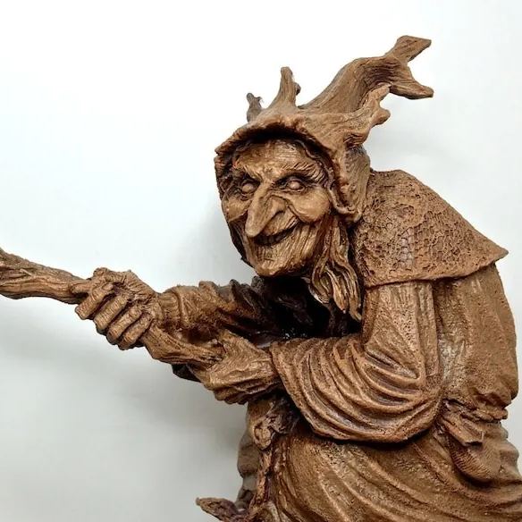🔥Hot Sale 50% Off🔥🧙‍♀️Handcrafted La Befana Witch Sculpture