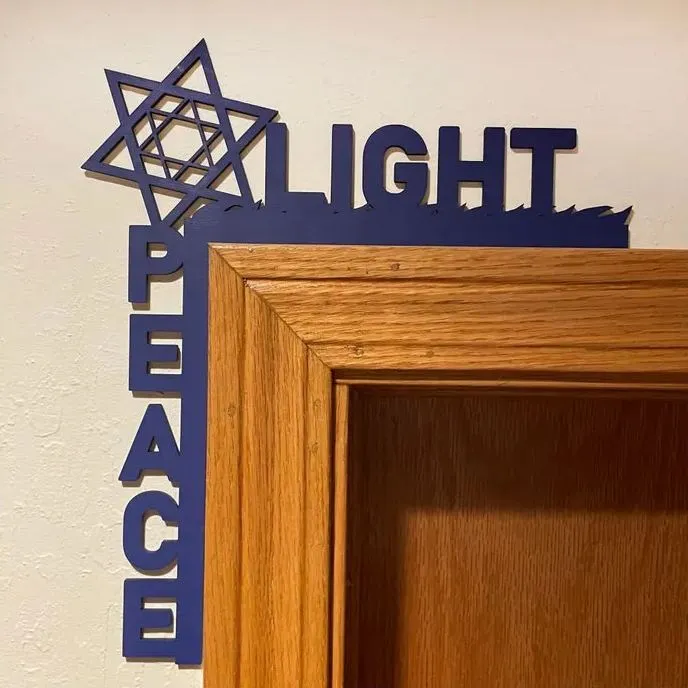 💙Metal Hanukkah Door Topper