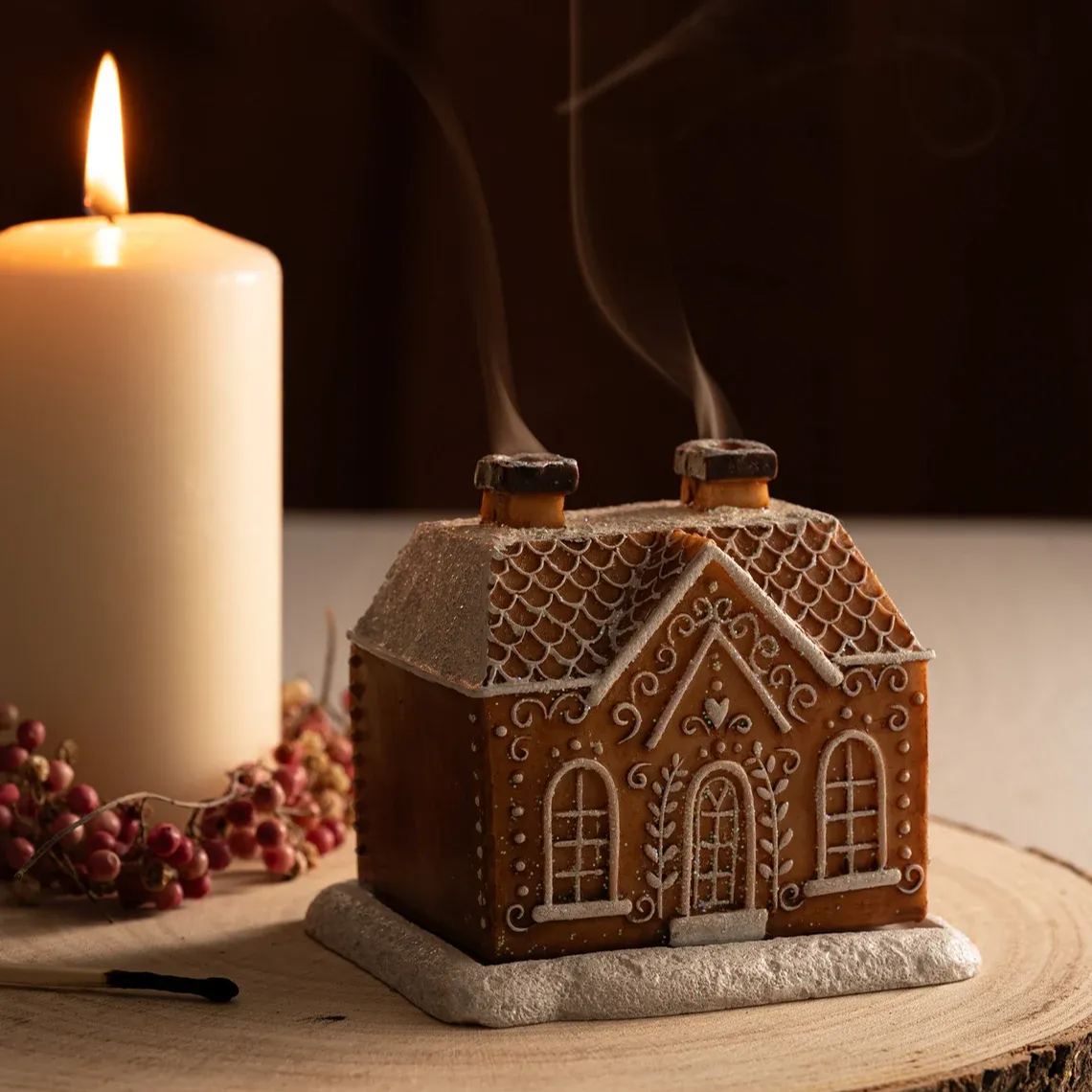 🏠Snow Chalet Incense Burner