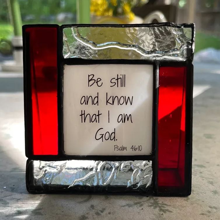 Inspirational Stained Glass Small Frame