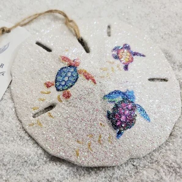 Sea Turtle Sand Dollar Decoration