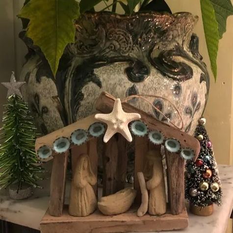Handmade Driftwood Nativity Scene