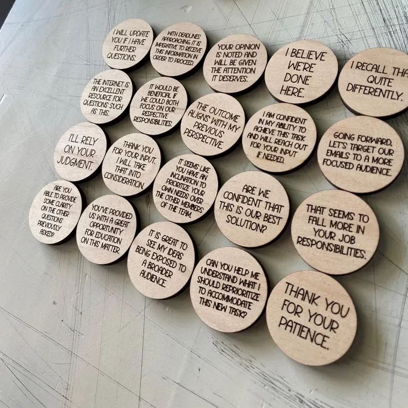 🤣Funny Mean Wooden Token Gift Bag