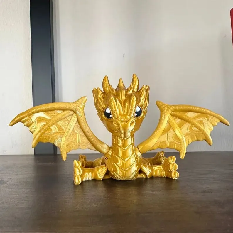 🐉 Gold 3D Printed Dragon 