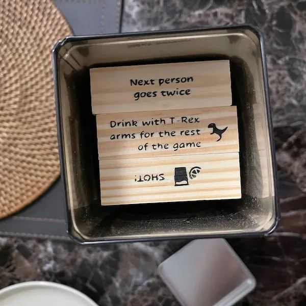 🍻Party Drinking Game-🎲48 Pieces Questions Tumbling Tower Game