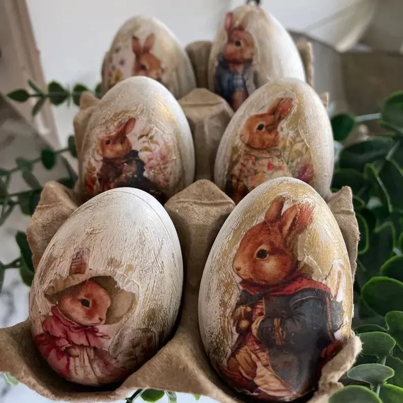 🔥Hot Sale 50%🔥🐰🥚Vintage Rabbit Easter Eggs