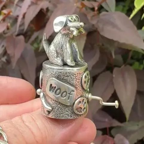 ✨New Arrival Special Offer 🐔 Handmade Silver Clay Automaton 