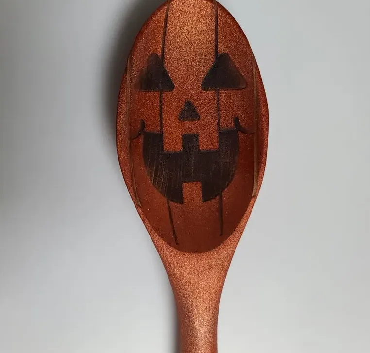 万圣节木勺厨房装饰,木制万圣节装饰,秋季厨房装饰,万圣节勺子,怪异装饰,秋季厨房装饰图片 9