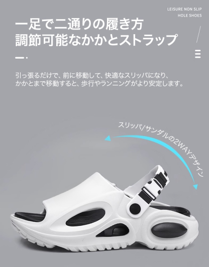 【軽量・滑り止め】メンズ2WAYビーチサンダル