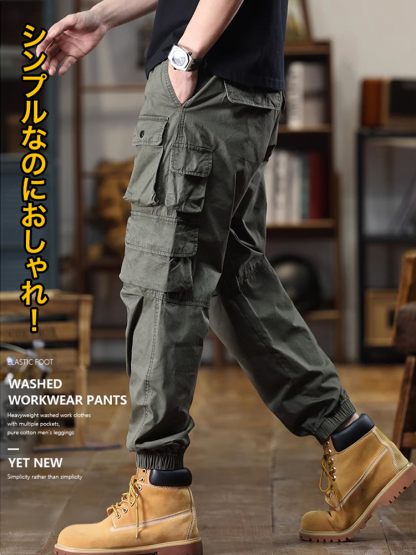 メンズ多ポケットカーゴパンツ