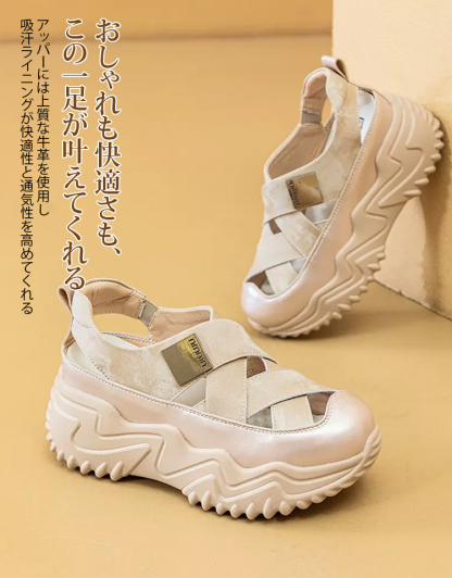 厚底スニーカーサンダル