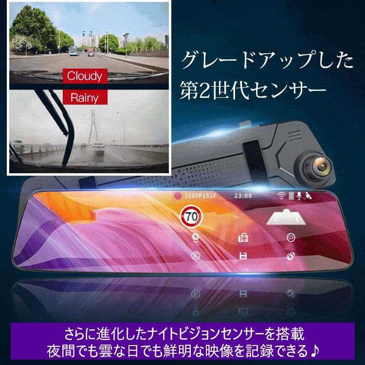 ルームミラー型ドライブレコーダー