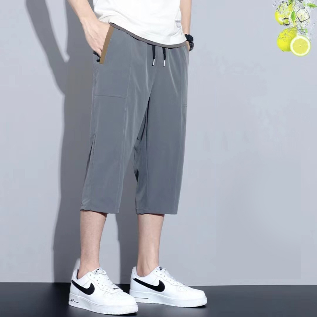 クロップド丈冷感パンツ