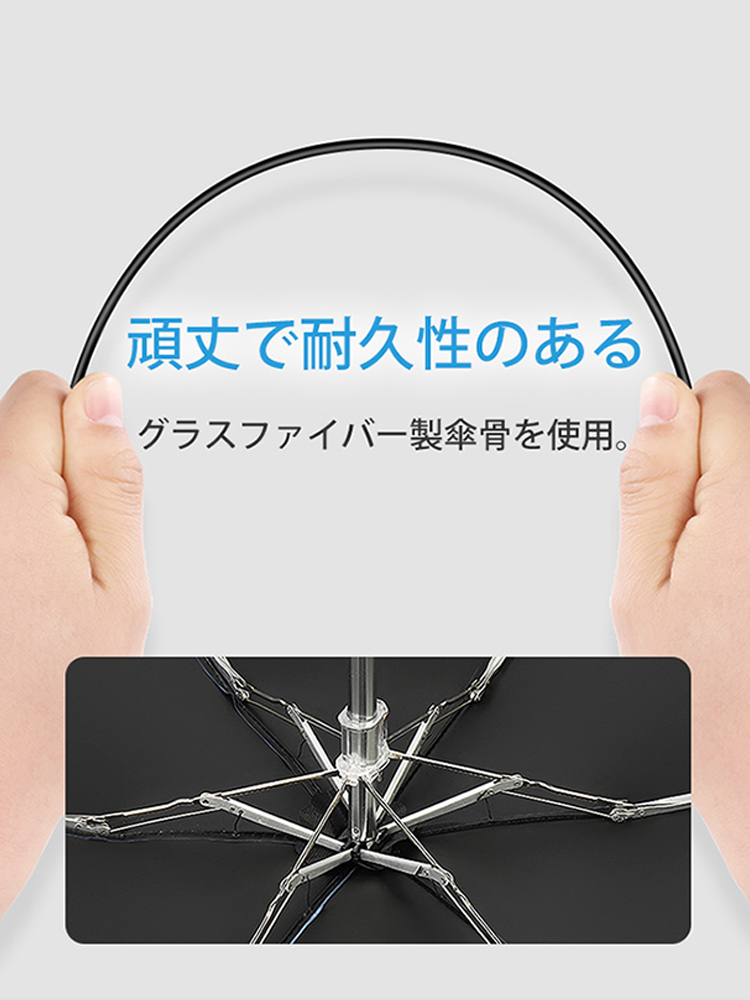 ワンタッチ開閉折りたたみ晴雨兼用傘