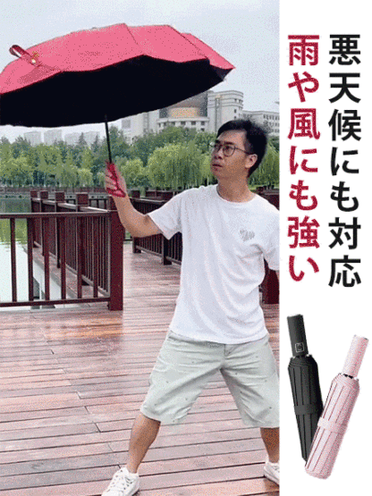ワンタッチ開閉折りたたみ晴雨兼用傘