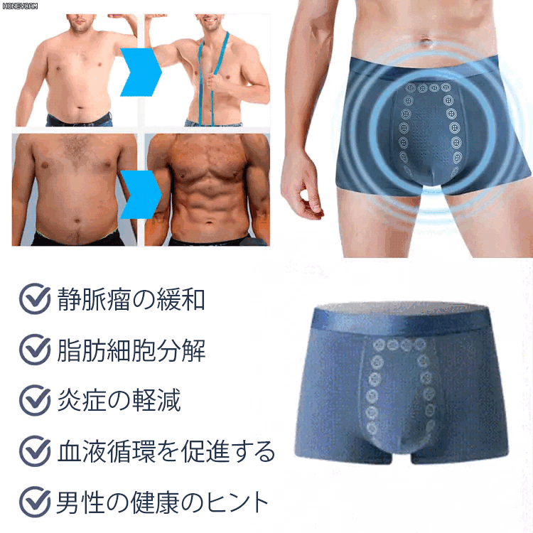 男性用マッサージ磁気治療下着