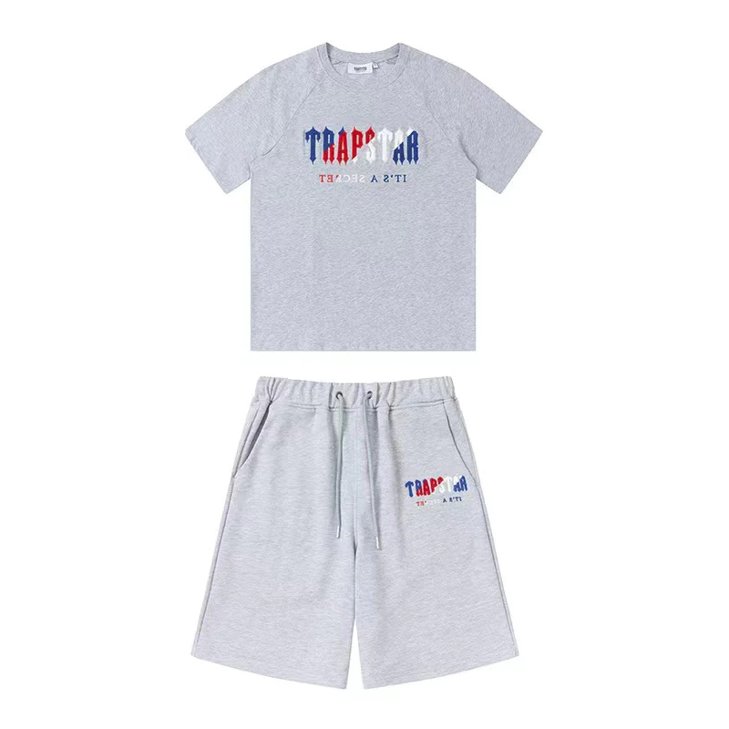 TRAPSTAR Chenille decoded chort set-revolution gray