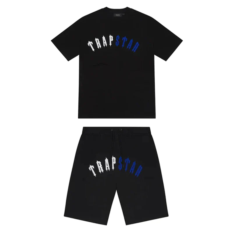 TRAPSTAR irongate arch chenille short set black