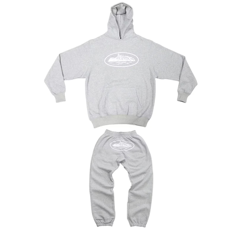 Corteiz Alcatraz Hoodie Baby Blue Set