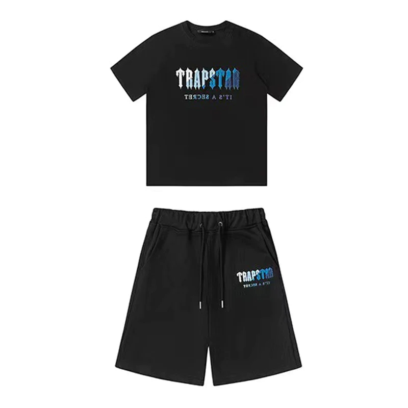 TRAPSTAR Chenille Decoded Chort Set-ice Flavours Black
