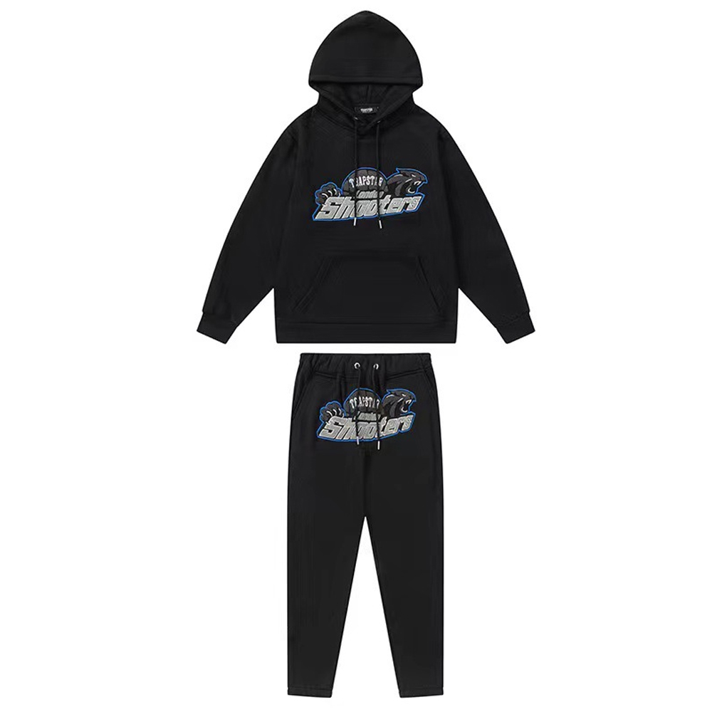 TRAPSTAR Shooters Hooded Tracksuit Black