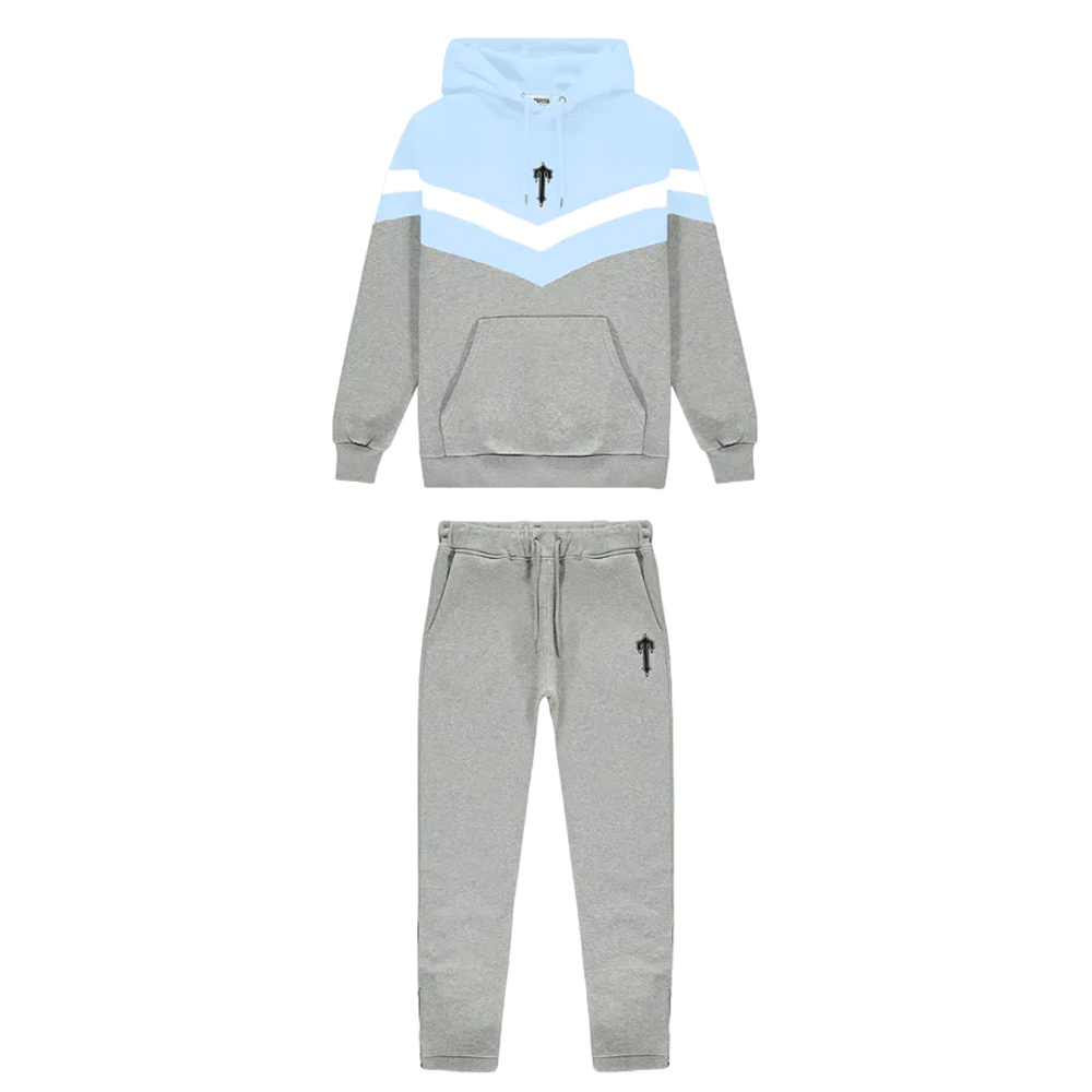 [Copy]TRAPSTAR CHENILLE DECODED HOODED TRACKSUIT - DAZZLING BLUE/WHITE