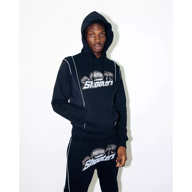 TRAPSTAR SHOOTERS TECHNICAL HOODIE TRACKSUIT - BLACK/BLUE