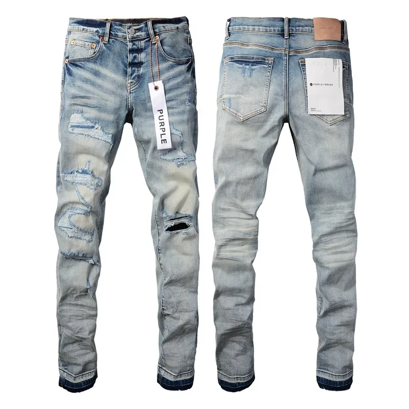 Jeans American Distressed Patch 2024 New Fashion Trend High Quality Jeans
