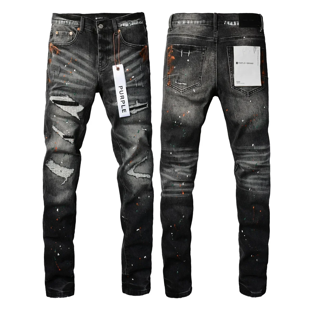 Jeans American High Street Black Hole Patch 2024 New Fashion Trend High Quality Jeans
