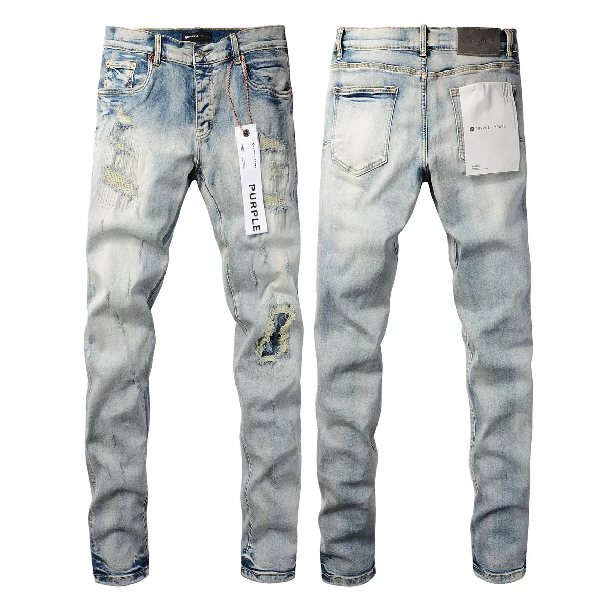 jeans American high street blue patch 2024 New Fashion Trend High quality Jeans