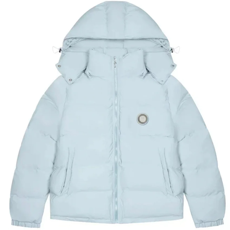TRAPSTAR DETACHABLE HOODED PUFFER JACKET - ICE BLUE