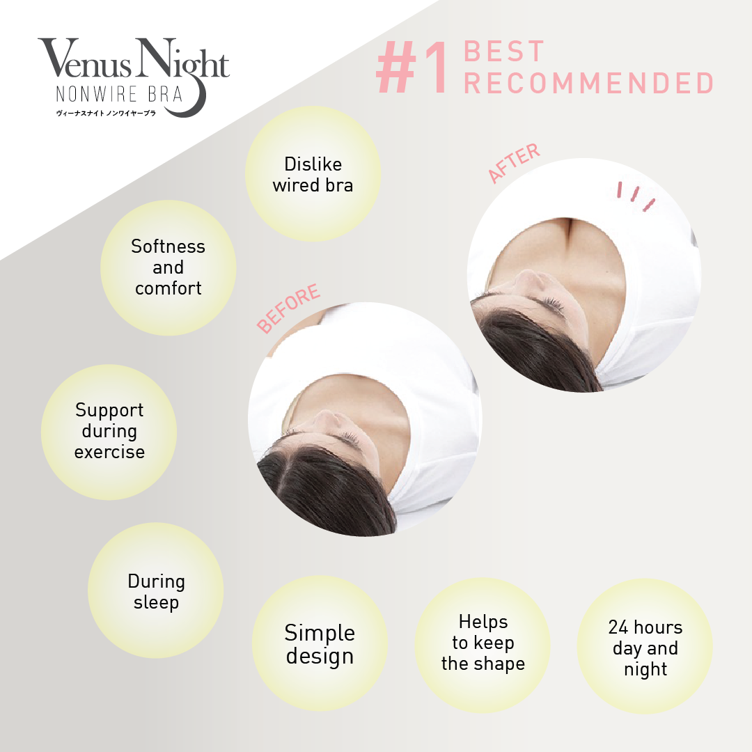 VENUS NIGHT NONWIRE BRA BLACK L-LL