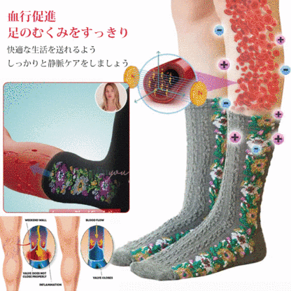 足のむくみ対策ショートストッキング