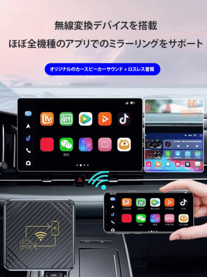 カープレイ完全ワイヤレス化ドングル