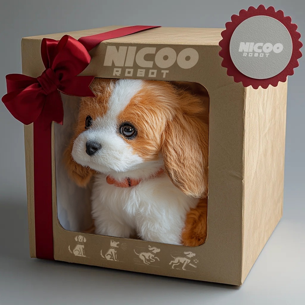 【高評価率99%】子犬型ペットロボット | アレルギーの方もペットを楽しめる、全ての年齢層に最適、子供、両親、友人に贈り