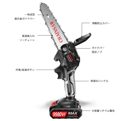 超軽量・小型電動チェーンソー