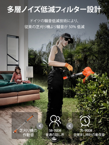 【オール銅製モーター】ポータブル手持ち草刈機