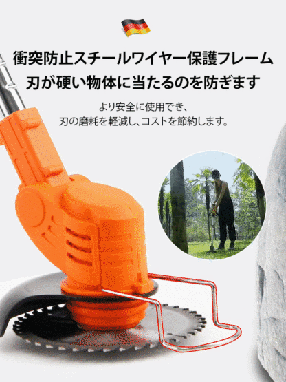 【オール銅製モーター】ポータブル手持ち草刈機
