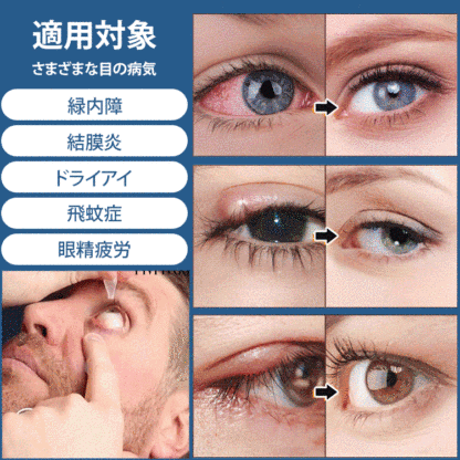 視力補正抗菌剤配合のソフトな目薬