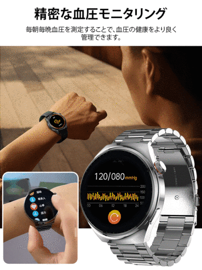 スチールバンドWatch4 Pro血糖測定スマートウォッチ