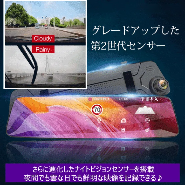 ルームミラー型ドライブレコーダー
